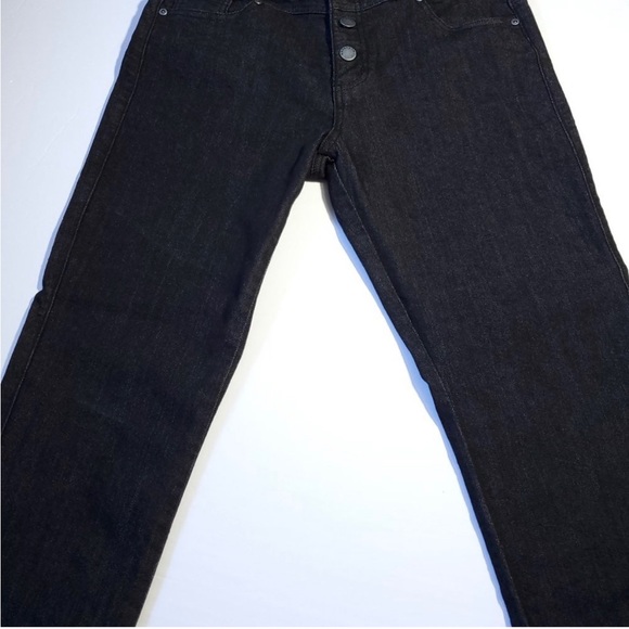 ModCloth Black High Waist Rise Button Fly Jeans - Picture 4 of 11